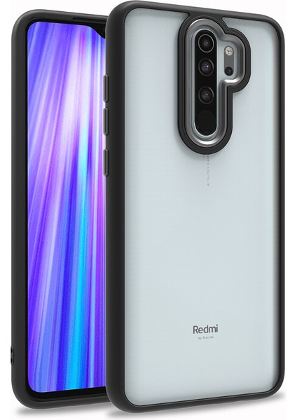 Xiaomi Redmi Note 8 Pro Kılıf Renkli Silikon Kenarlı Arkası Şeffaf Flora Kapak