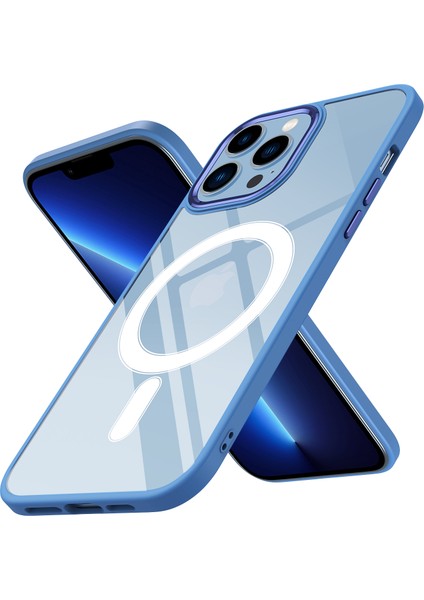 Apple Iphone 12 Pro Max Kılıf Parlak Kamera Korumalı Renkli Kenarlı Magsafeli Krom Kapak