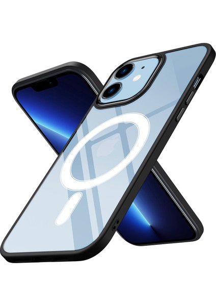 Apple Iphone 12 Kılıf Parlak Kamera Korumalı Renkli Kenarlı Magsafeli Krom Kapak