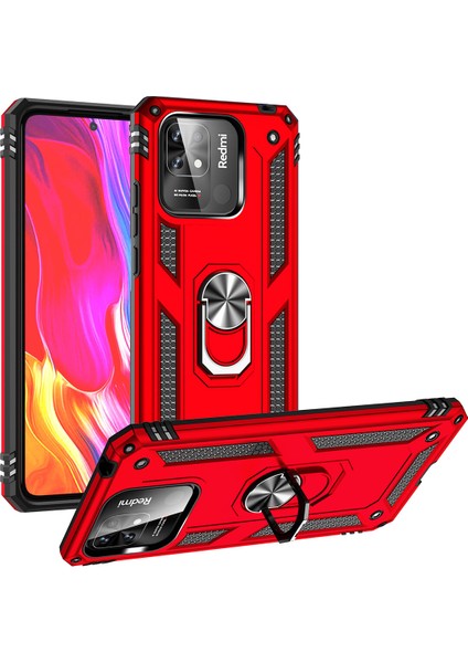 Xiaomi Redmi 10C Kılıf Ultra Korumalı Yüzüklü Manyetik Vega Kapak