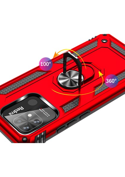 Xiaomi Redmi 10C Kılıf Ultra Korumalı Yüzüklü Manyetik Vega Kapak