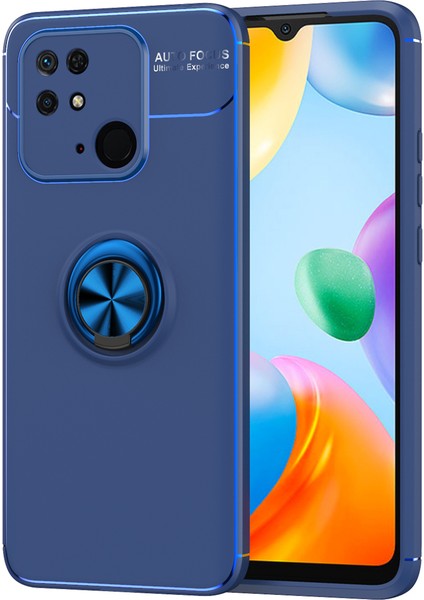 Xiaomi Redmi 10C Kılıf Yüzüklü Manyetik Ravel Silikon