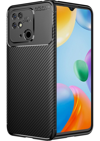 Xiaomi Redmi 10C Kılıf Karbon Desenli Lux Negro Silikon