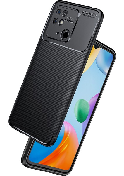 Xiaomi Redmi 10C Kılıf Karbon Desenli Lux Negro Silikon