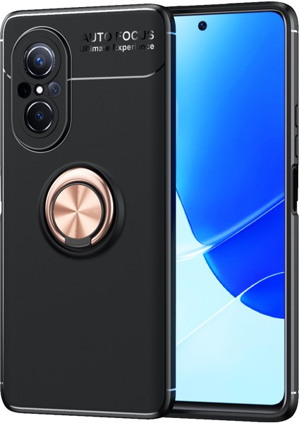 Huawei Nova 9 Se Kılıf Yüzüklü Manyetik Ravel Silikon
