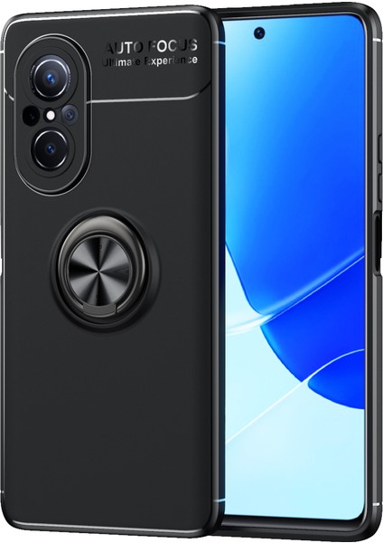 Huawei Nova 9 Se Kılıf Yüzüklü Manyetik Ravel Silikon