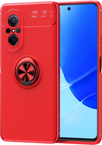 Huawei Nova 9 Se Kılıf Yüzüklü Manyetik Ravel Silikon