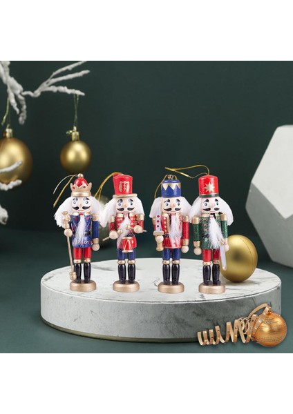 5 "ahşap Fındıkkıran Asker Bebek Oyuncak Hediye Partisi Süsler Dekor modelleri