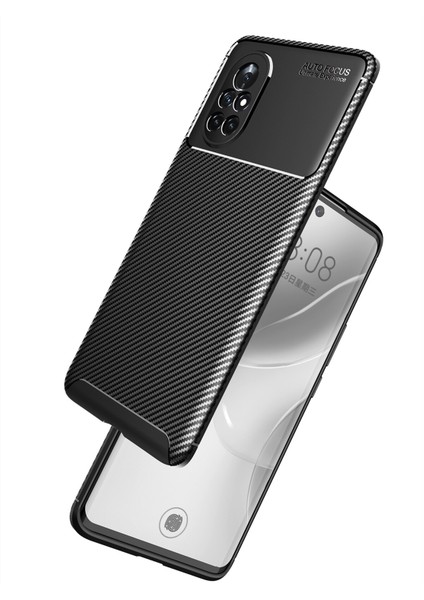 Huawei Nova 8i Kılıf Karbon Desenli Lux Negro Silikon fırsatları