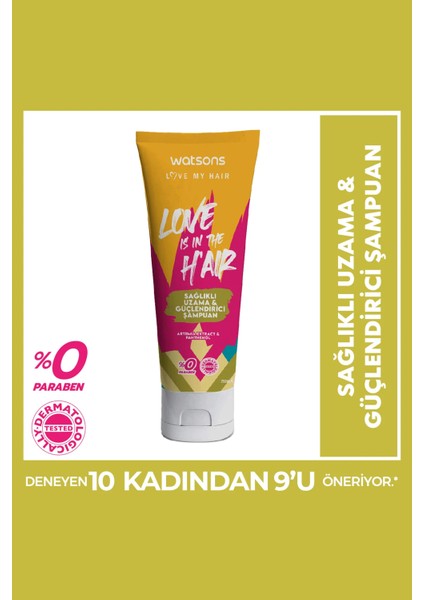 Love is in the H'air Sağlıklı Uzama & Güçlendirici Şampuan 250 ml