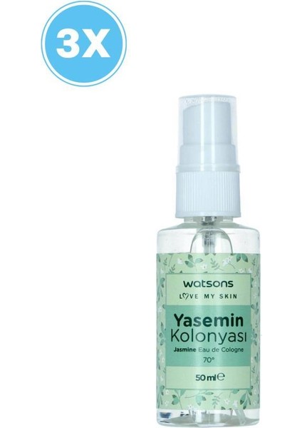 Kolonya Yasemin 50ML Tr X3 Adet