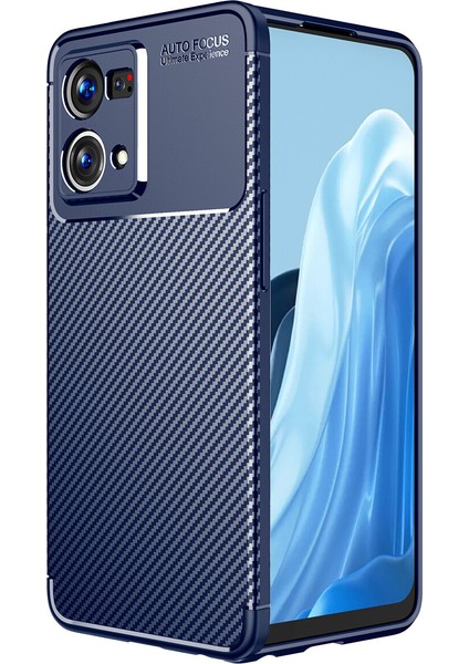 Oppo Reno 7 Kılıf Karbon Desenli Lux Negro