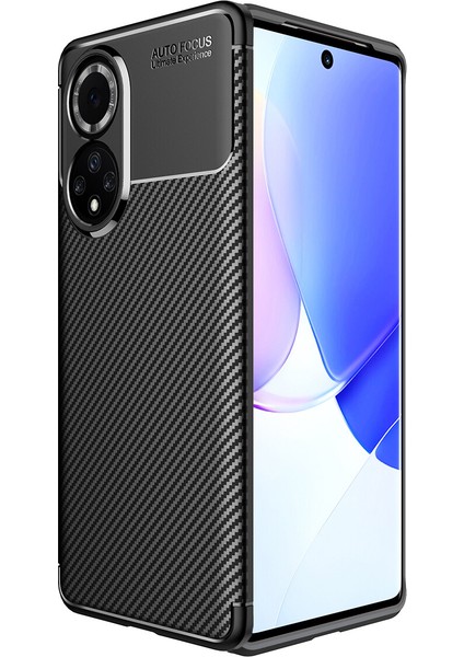 Huawei Nova 9 Kılıf Karbon Desenli Lux Negro Silikon