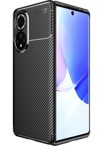 Kny Huawei Nova 9 Kılıf Karbon Desenli Lux Negro Silikon