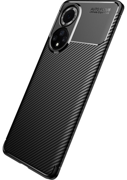 Huawei Nova 9 Kılıf Karbon Desenli Lux Negro Silikon