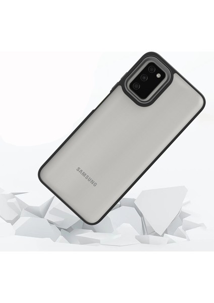Samsung Galaxy A03S Kılıf Silikon Kenarlı Arkası Şeffaf Renkli Sert Flora Kapak modelleri