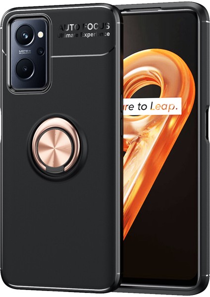 Oppo A96 Kılıf Yüzüklü Manyetik Ravel Silikon