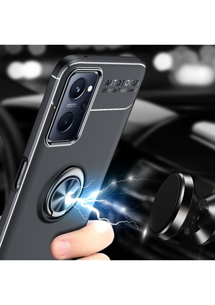 Oppo A96 Kılıf Yüzüklü Manyetik Ravel Silikon fiyatları
