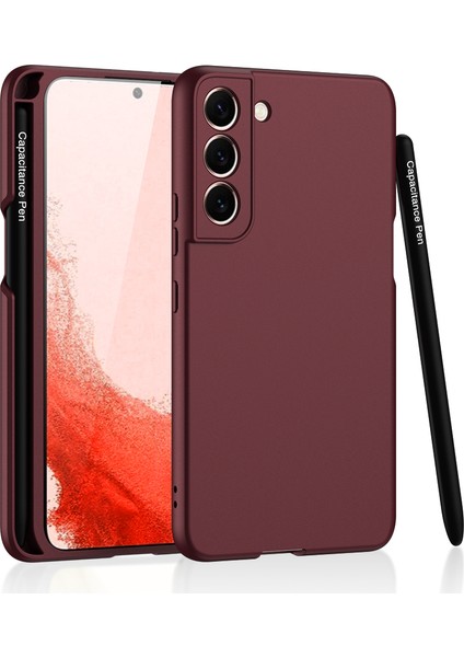 Samsung Galaxy S22 Plus Kılıf Kalem Koymalı Renkli Sert Kıpta Kapak
