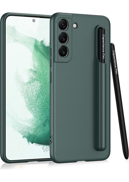 Samsung Galaxy S22 Kılıf Kalem Koymalı Renkli Sert Kıpta Kapak