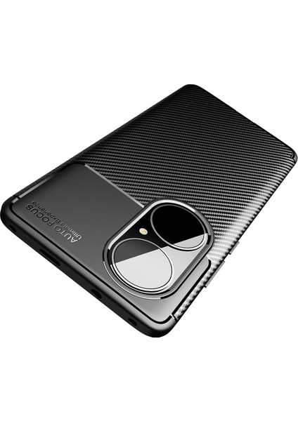 Huawei P50 Pro Kılıf Karbon Desenli Lux Negro Silikon