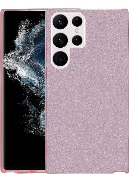 Samsung Galaxy S22 Ultra Kılıf Simli Parlak Shining Silikon