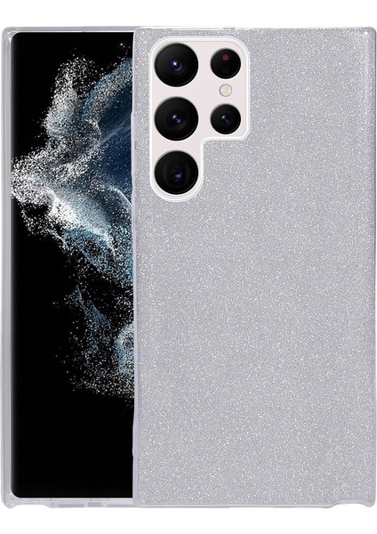 Samsung Galaxy S22 Ultra Kılıf Simli Parlak Shining Silikon
