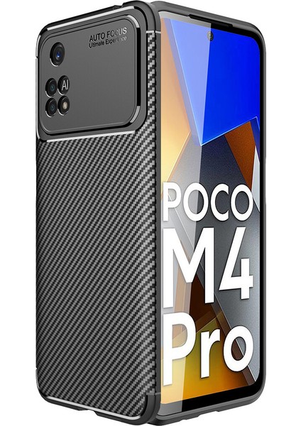 Xiaomi Poco M4 Pro 4g Kılıf Karbon Desenli Lux Negro Silikon