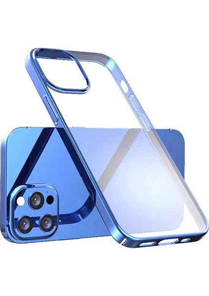 Apple Iphone 12 Pro Max Kılıf Renkli Kenarlı Sert Sun Kapak