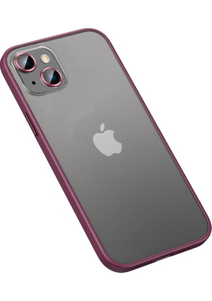 Apple Iphone 13 Kılıf Renkli Kenarlı Kamera Lens Koruyuculı Retro Kapak
