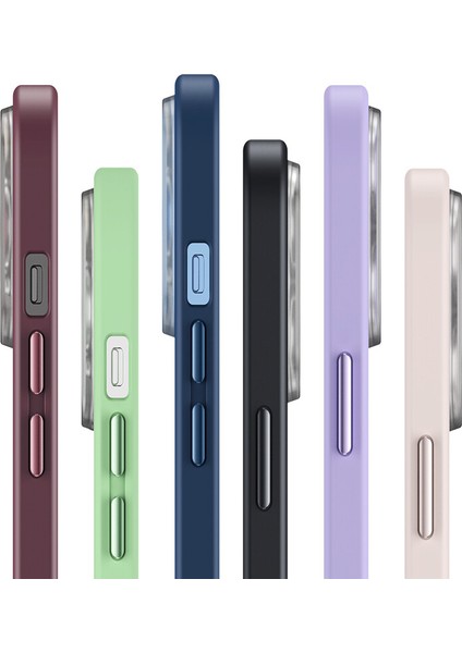 Apple Iphone 12 Pro Max Kılıf Renkli Kenarlı Kamera Lens Koruyuculı Retro Kapak