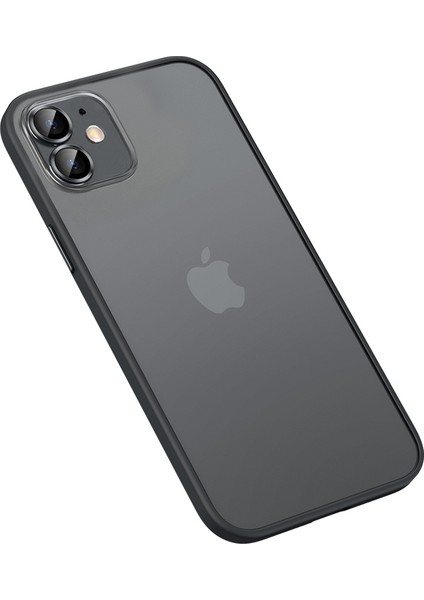 Apple Iphone 12 Kılıf Renkli Kenarlı Kamera Lens Koruyuculı Retro Kapak