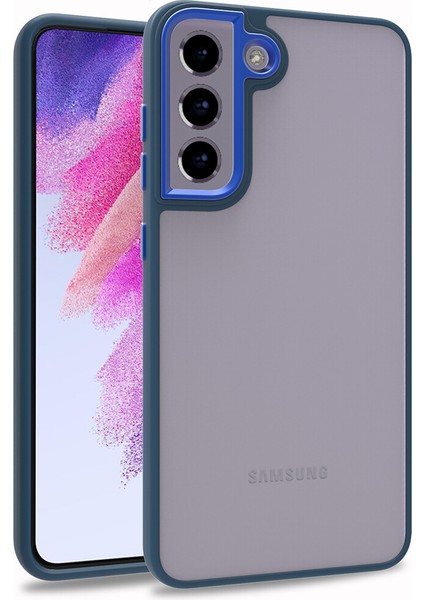 Samsung Galaxy S21 Fe Kılıf Silikon Kenarlı Renkli Flora Kapak
