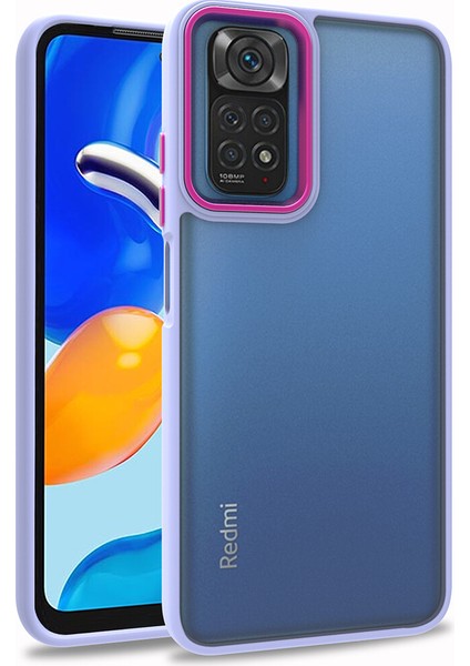 Xiaomi Redmi Note 11S Kılıf Silikon Kenarlı Renkli Flora Kapak
