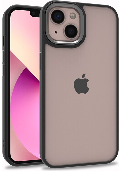 Apple Iphone 13 Kılıf Silikon Kenarlı Renkli Flora Kapak
