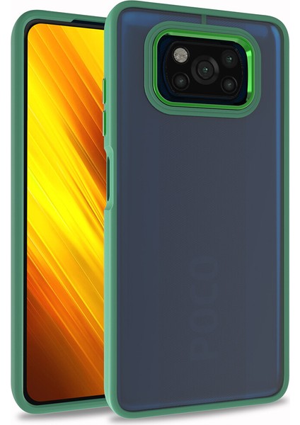 Xiaomi Poco X3 Nfc Kılıf Silikon Kenarlı Renkli Flora Kapak