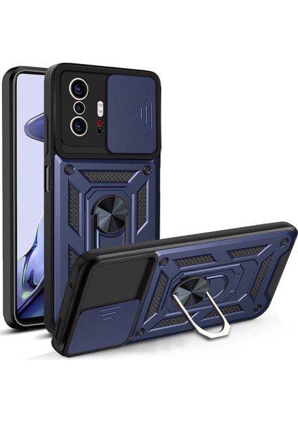 Xiaomi Mi 11T Pro Kılıf Ultra Korumalı Yüzüklü Manyetik Sürgülü Vega Kapak