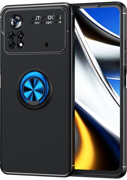 Xiaomi Poco M4 Pro 4g Kılıf Yüzüklü Manyetik Ravel Silikon