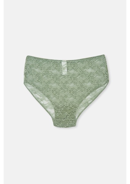 Yeşil Yüksek Bel Slip