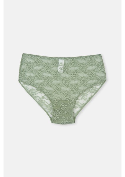 Yeşil Yüksek Bel Slip