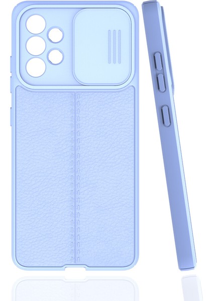Samsung Galaxy A72 Kılıf Deri Desenli Kamera Korumalı Sürgülü Niss Silikon