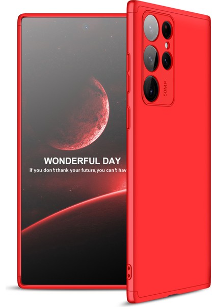 Galaxy S22 Ultra Kılıf 3 Parça 360 Ays Kapak