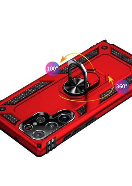 Samsung Galaxy S22 Ultra Kılıf Ultra Korumalı Yüzüklü Manyetik Vega Kapak fırsatları