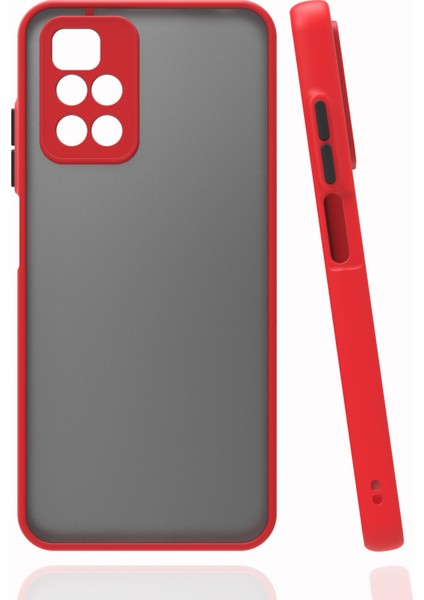 Xiaomi Redmi 10 Kılıf Renkli Kenarlı Buzlu Kamera Korumalı Hux Kapak
