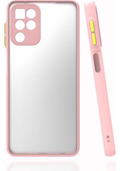 Samsung Galaxy M32 Kılıf Renkli Kenarlı Buzlu Kamera Korumalı Hux Kapak