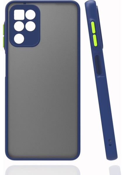 Samsung Galaxy M32 Kılıf Renkli Kenarlı Buzlu Kamera Korumalı Hux Kapak