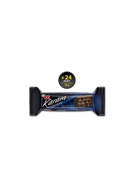Karam Gurme Bitter Çikolatalı Gofret 50 gr x 24 Adet