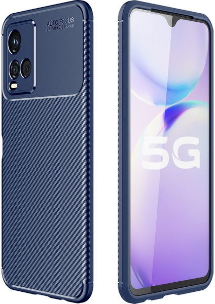 Vivo Y21S Kılıf Karbon Desenli Lux Negro Silikon