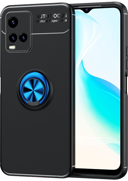 Vivo Y21 Kılıf Yüzüklü Manyetik Ravel Silikon