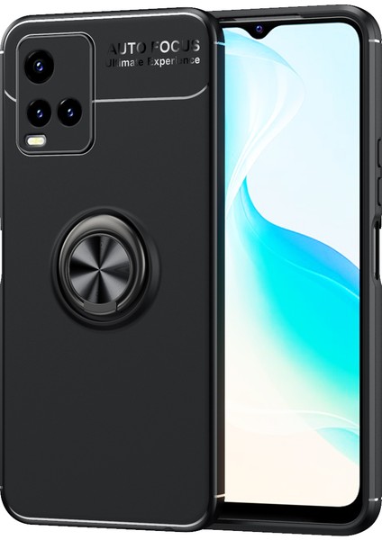 Vivo Y21S Kılıf Yüzüklü Manyetik Ravel Silikon